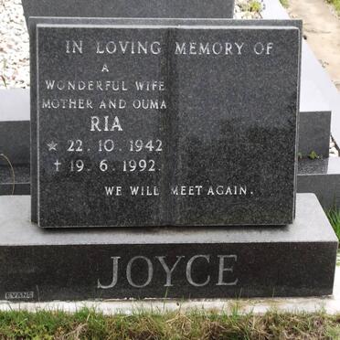 JOYCE Ria 1942-1992