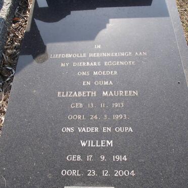 JONG Elizabeth Maureen, de 1913-1993 &amp; Willem 1914-2004
