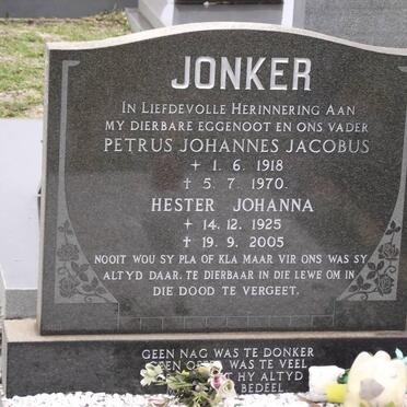JONKER Petrus Johannes 1918-1970 &amp; Hester Johanna 1925-2005