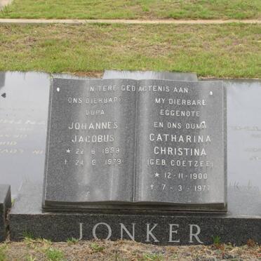 JONKER Johannes Jacobus 1899-1979 &amp; Catharina Christina COETZEE 1900-1977