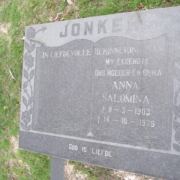 JONKER Anna Salomina 1903-1978