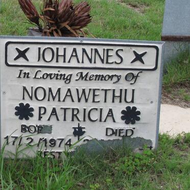 JOHANNES Nomawethu Patricia 1974-2004