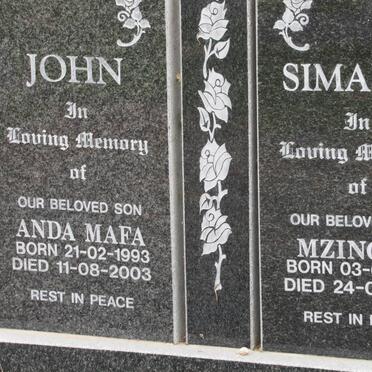 JOHN Anda Mafa 1993-2003 :: SIMAMA Mzingaye 1990-1991