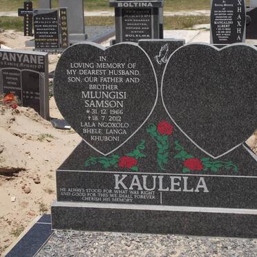KAULELA Mlungisi Samson 1966-2012