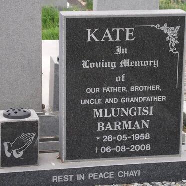 KATE Mlungisi Barman 1958-2008