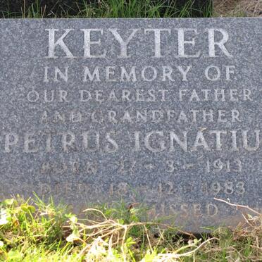 KEYTER Petrus Ignatius 1913-1983