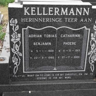 KELLERMANN Adrian Tobia Benjamin 1909-1986 &amp; Catharina Phoebe 1913-2003