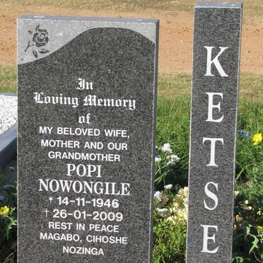 KETSE Popi Nowongile 1946-2009