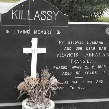 KILLASSY Francis Abraham -1969
