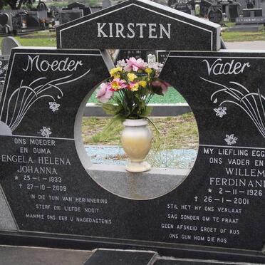 KIRSTEN Willem Ferdinand 1926-2001 &amp; Engela Helena Johanna 1933-2009