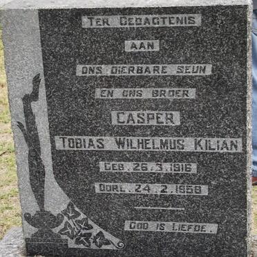 KILIAN Casper Tobias Wilhelmus 1916-1958