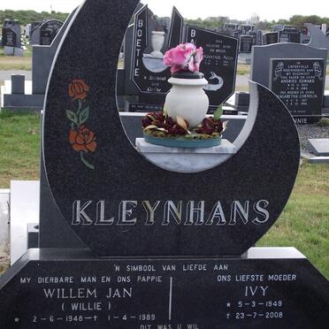 KLEYNHANS Willem Jan 1948-1989 &amp; Ivy 1949-2008