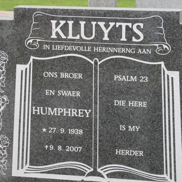 KLUYTS Humphrey 1938-2007