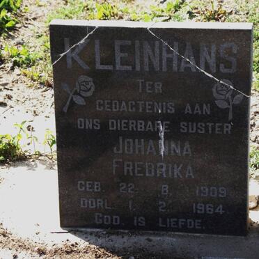 KLEINHANS Johanna Fredrika 1909-1964