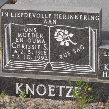 KNOETZE Chrissie S. 1916-1992