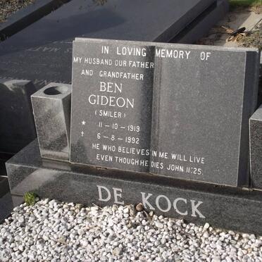 KOCK Ben Gideon, de 1919-1992