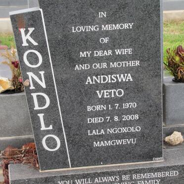 KONDLO Andiswa Veto 1970-2008