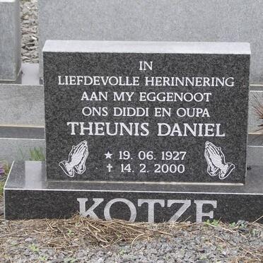 KOTZE Theunis Daniel 1927-2000