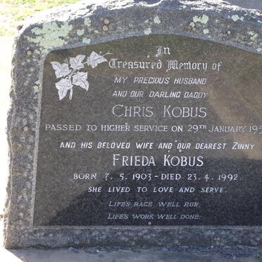KOBUS Chris -1958 &amp; Frieda 1903-1992