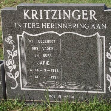 KRITZINGER Japie 1926-1994