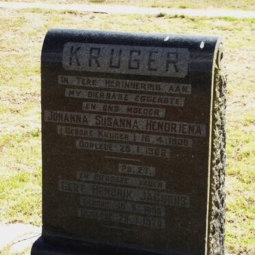 KRUGER  Gert Hendrik Jacobus 1898-1970 &amp; Johanna Susanna Hendriena KRUGER 1905-1968