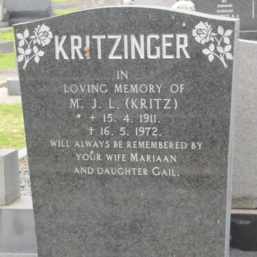 KRITZINGER M.J.L. 1911-1972