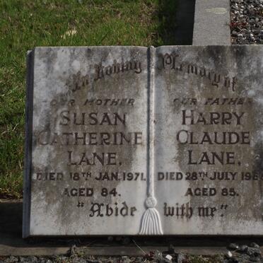 LANE Harry Claude -1968 &amp; Susan Catherine -1971