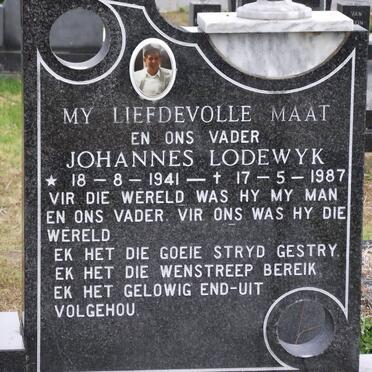 LANGE Johannes Lodewyk, de 1941-1987