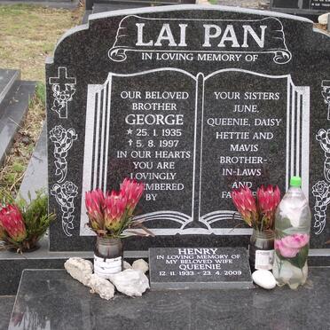 LAI PAN George 1935-1997 :: HENRY Queenie 1933-2009