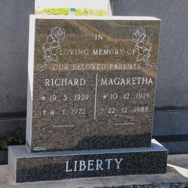 LIBERTY Richard 1929-1972 &amp; Magaretha 1926-1988