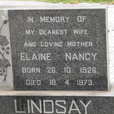 LINDSAY Elaine Nancy 1926-1973