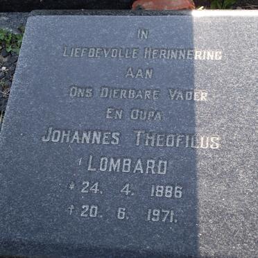 LOMBARD Johannes Theofilus 1886-1971