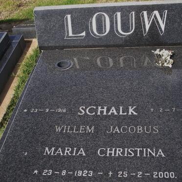 LOUW Schalk 1916-1983 &amp; Maria Christina 1923-2000