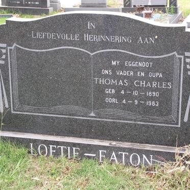 LOFTIE-EATON Thomas Charles 1890-1983