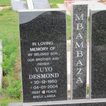 MBAMBAZA Vuyo Desmond 1960-2004
