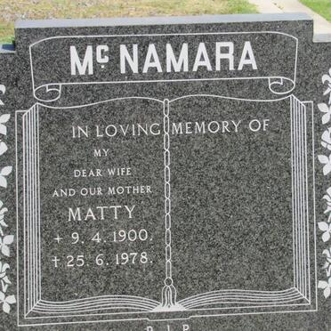 Mc NAMARA Matty 1900-1978