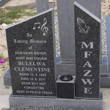 MFAZWE Bulelwa Clementine 1963-2011