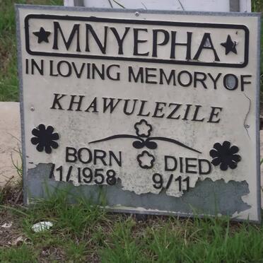 MNYEPHA Khawulezile 1958-2003