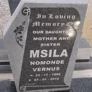 MSILA Nomonde Vernus 1966-2012