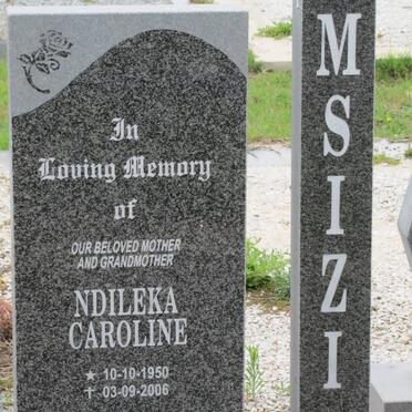 MSIZI Ndileka Caroline 1950-2006