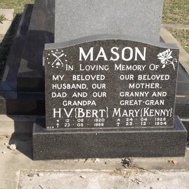 MASON H.V. 1920-1989 &amp; Mary Kenelene 1925-1994