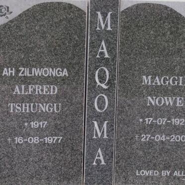 MAQOMA Alfred Tshungu 1917-1977 &amp; Maggie Nowe 1925-2008
