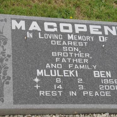 MAGOPENI Mluleki Ben 1956-2006