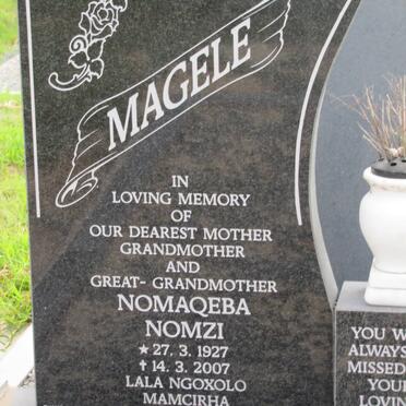 MAGELE Nomaqeba Nomzi 1927-2007