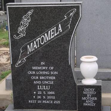 MATOMELA Lulamile W. 1966-2002