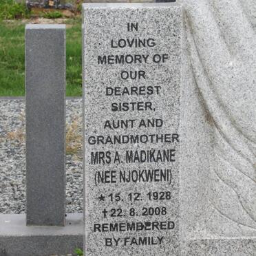 MADIKANE A. nee NJOKWENI 1928-2008