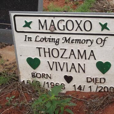 MAGOXO Thozama Vivian 1963-2009