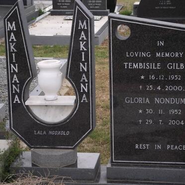 MAKINANA Tembisile Gilbert 1952-2000 &amp; Gloria Nondumisp 1952-2004