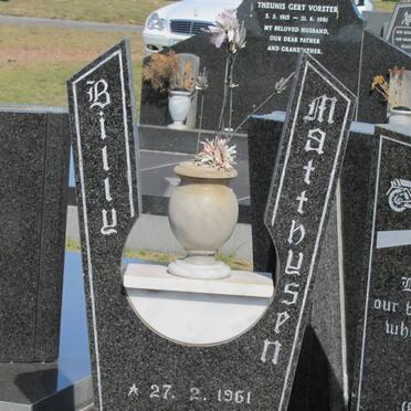 MATTHYSEN Billy 1961-1985