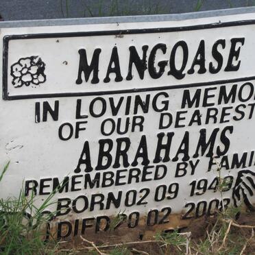 MANGQASE Abrahams 1949-2008